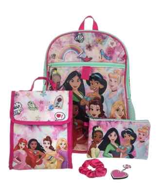 Princess 5 piece backpack set NEW MSRP 42.00