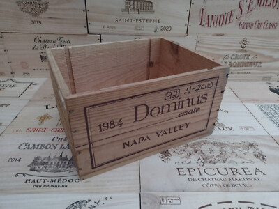 Weinkiste Kiste aus Holz ~ Dominus, Napa Valley, 1984 ~ Original, Aufbewahrung