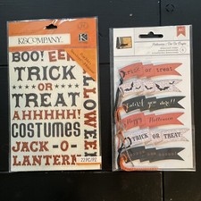 NEW K COMPANY Halloween Scrapbooking Stickers-Set Of 2 Packages