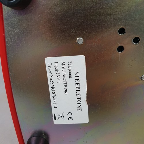 Telefono fisso da scrivania retro Steepletone ROSSO riproduzione quadrante rotante modello STP1960 - Foto 16 di 22
