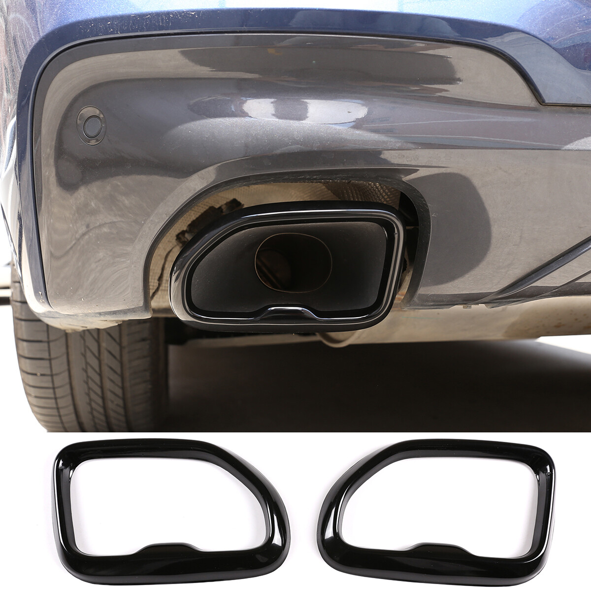 Auspuffrohr Abdeckung Edelstahl Für BMW X3 G01 X4 G02 2018-2022 - Silber