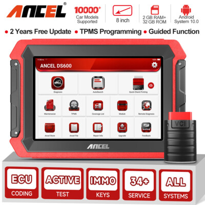 ANCEL DS600 Profi KFZ OBD2 Diagnosegerät ALLE SYSTEM EUC Coding Key Programmier