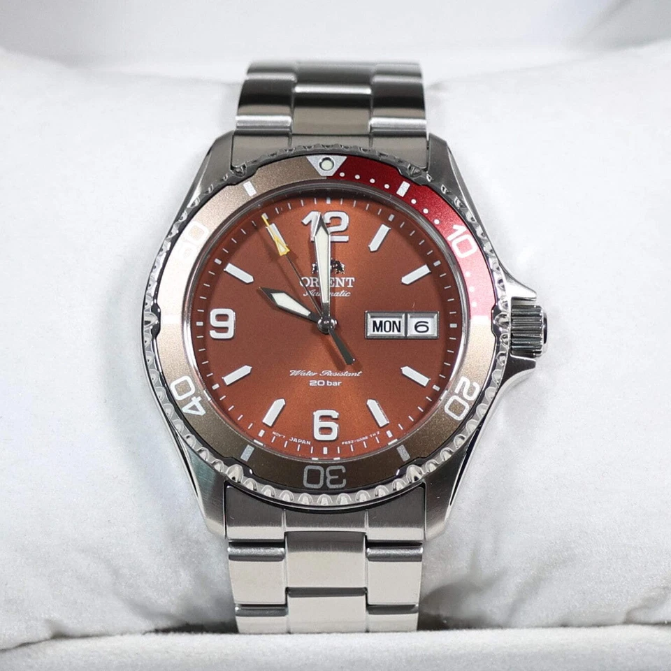 Orient Mako III Red Dial Automatic Men's Stainless Steel Watch RA-AA0820R19B - Image 2 of 4