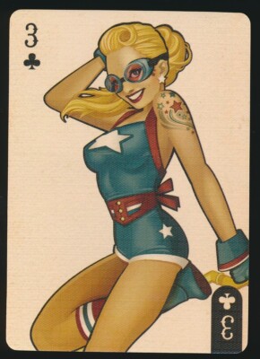 STARGIRL 3 CLUBS 2015 Cryptozoic DC Comics Bombshells Playing card