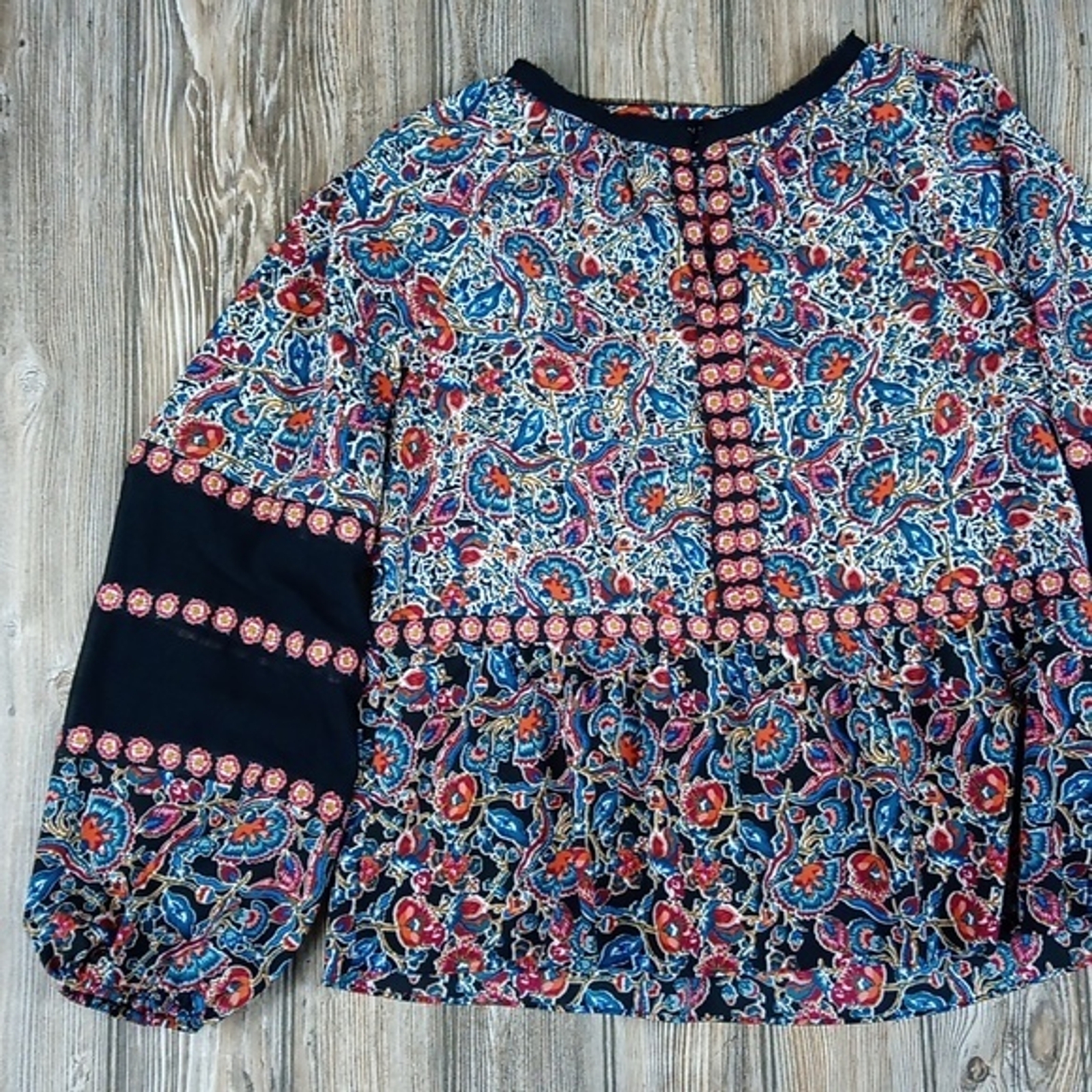 Colorful Trippy Eccentric Pattern Print Long Ball… - image 2