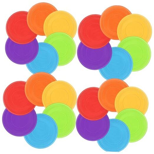 Kids Flying Disc 7 Inch Silicone Flying Disks Set in Bulk for Children Dogs 6