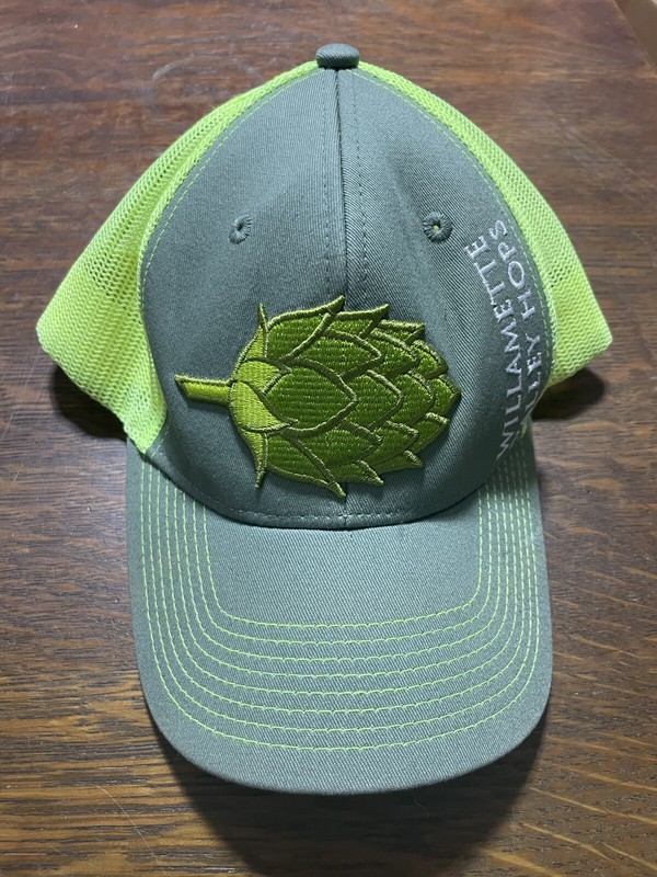 WILLAMETTE VALLEY HOPS TRUCKER HAT Beer Hops Oregon Adjustable O/S Baseball Hat