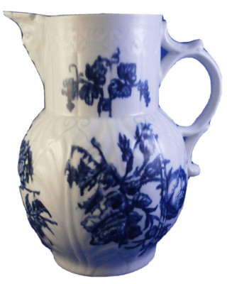 Antique 18thC Worcester Porcelain Floral Cabbage Pitcher Jug Porzellan Krug