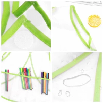 Kinder Kunst Malerei Schürze Essen Lätzchen Ärmellos Wasserdicht Transparent Taschen - Bild 1 von 4