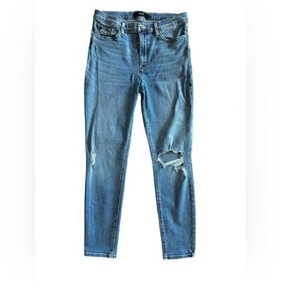 Hudson NICO SUPER SKINNY High-Waist Cropped Jean Blue Women s Size 30.