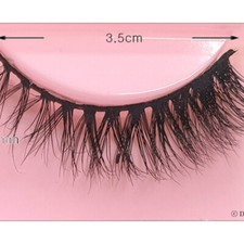 Dollmore OOAK BJD Mink fur eyelashes Doll eyelashes - Mink 9D99 Black