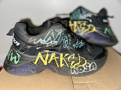 NAKED WOLFE◇ローカットスニーカー/40/BLK/TITAN