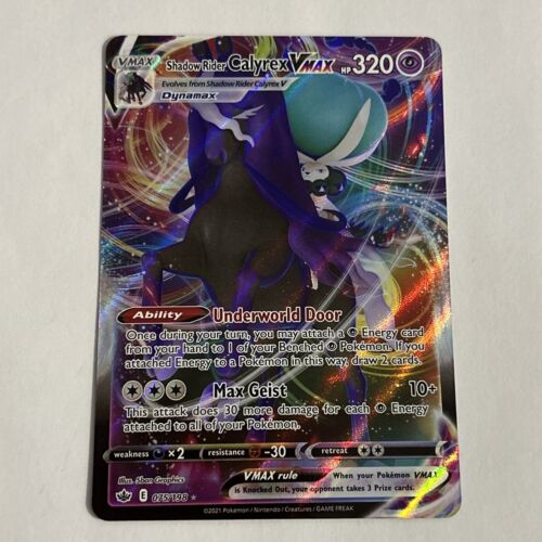 Pokémon TCG Shadow Rider Calyrex VMAX Sword & Shield - Chilling Reign 075/198 - Picture 1 of 10