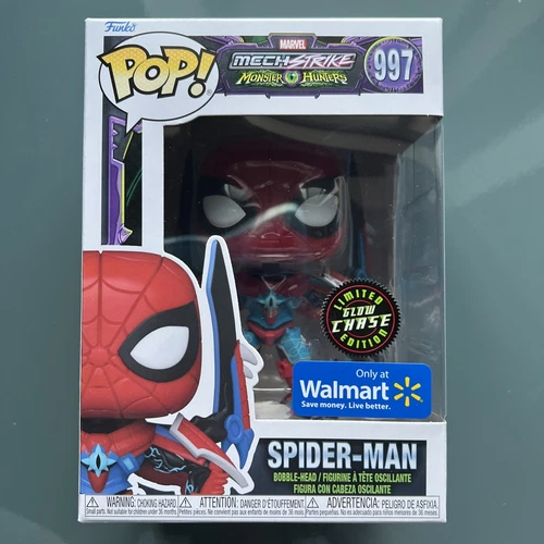 Funko Pop! Chase #997 Mech Strike Monster Hunters Glow Spider-Man