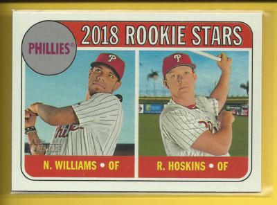 Rhys Hoskins Nick Williams RC  2018 Topps Heritage Rookie Card # 206 Phillies