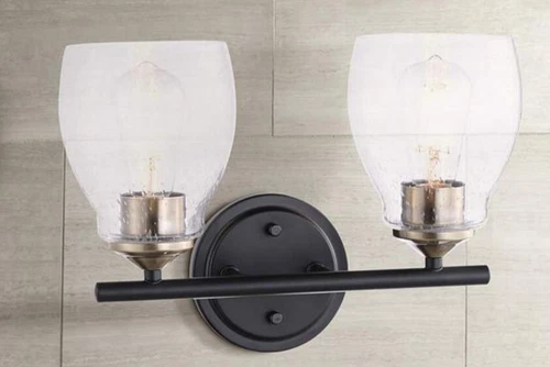 Minka Lavery Winsley 2 Light Bath Light, Coal/Stained Brass - 2432-878 - Picture 3 of 3