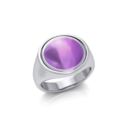 Pentacle Moon Phase Reversible Ring 925 Sterling Silver Wiccan 