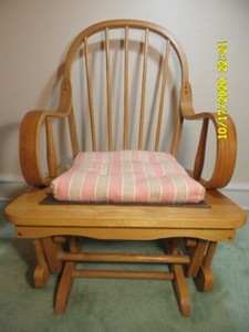 oak glider rocker