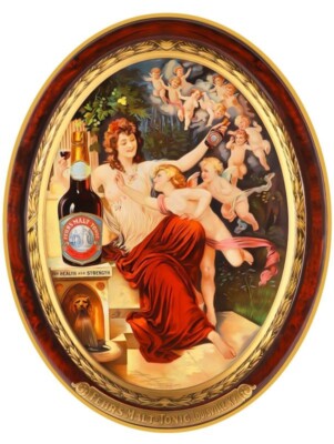 Fehr's Malt Tonic, Louisville DIECUT NEW 28'' Tall Sign USA STEEL XL Size 7 lbs