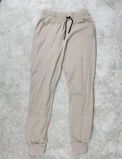 BYLT Pants Elite+ Joggers Women S Sand 4 Way Stretch Drawstring Zipper Pockets