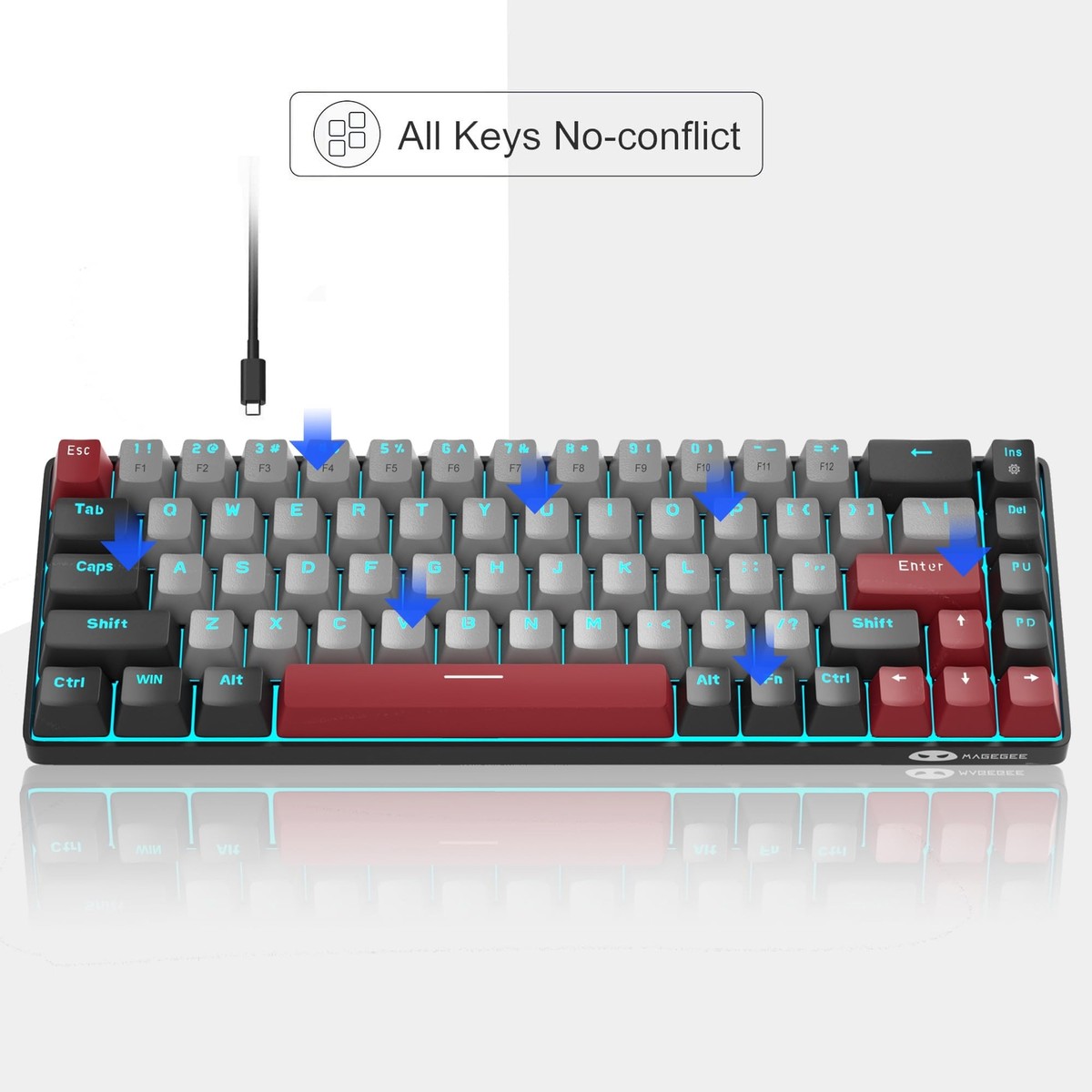 キーボード mick IROK MU68PRO ラピッドトリガー磁気スイッチキーボード