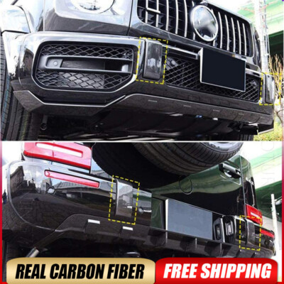 Carbon Fiber Front&Rear Bumper Guard Cover Trims Fits Mercedes W463 W464 G63 