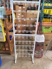 White metal tube wire seed display wide peg 60 site