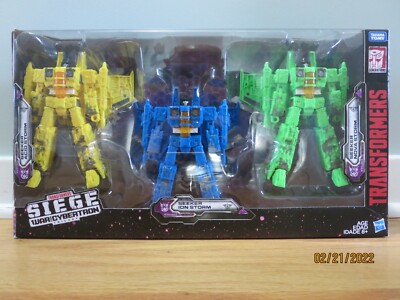 Hasbro, Transformers Siege WFC - Acid Storm, Ion Storm, & Nova Storm.