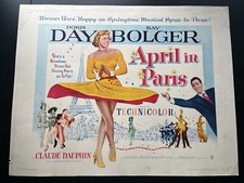 APRIL IN PARIS   original 22X28 U.S HALF SHEET - DORIS DAY - RAY BOLGER