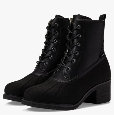 NEW! TUNDRA Thermo Lite Black Lace Up Waterproof Ankle Boots 11.