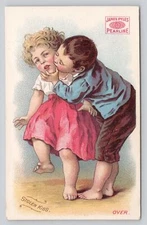 Victorian Trade Card James Pyles Pearline Stolen Kiss Children New York Washing