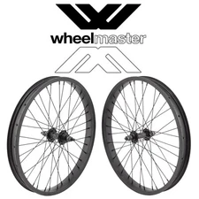 Wheel Master 20" Alloy BMX Bike Wheelset Front & Rear ISO 406 Black