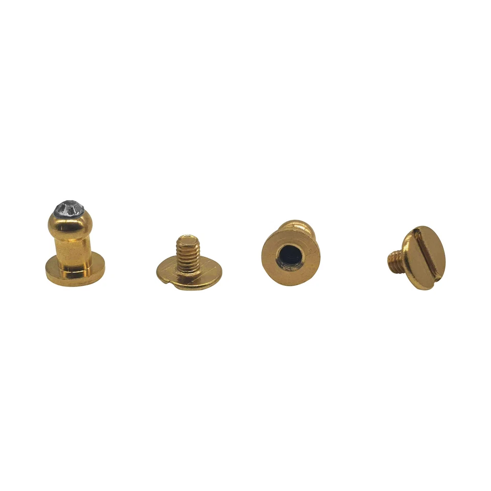 Brillantini Testa Rivetti Chicago Vite Borchie 8x6mm Ottone Oro Argento per - Immagine 3 di 4