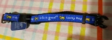 "Life Is Good" Dog Collar Blue Vintage Small Size 8-12 /NEW 