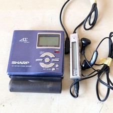 SHARP MD-DR7-A MiniDisc Recorder Player Blue Portable Remote NO DUTY