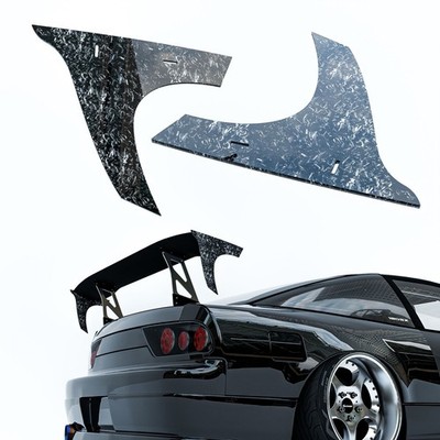 LIMITED EDITION FORGED CARBON FIBER SPOILER END PLATES - (Universal FIT)