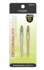 Magic Collection 2Pc Dreadlock Interlocking Needle Silver/Gold #SKILL09