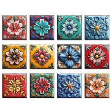 VICCI 24Pcs Peel and Stick Wall Decals 5.9 x 5.9 inch Tile Stickers for Kitchen