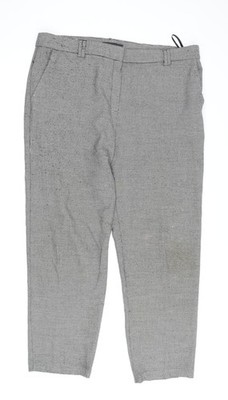 Marks and Spencer Damenhose schwarz geometrisches Muster Größe 16