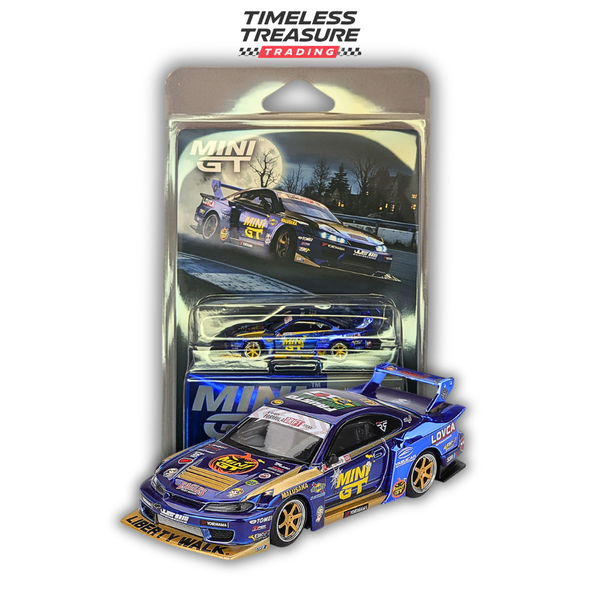 Mini GT 2025 Nissan Silvia S15 Lb-Super Silhouette #555 Liberty Walk Blister-image