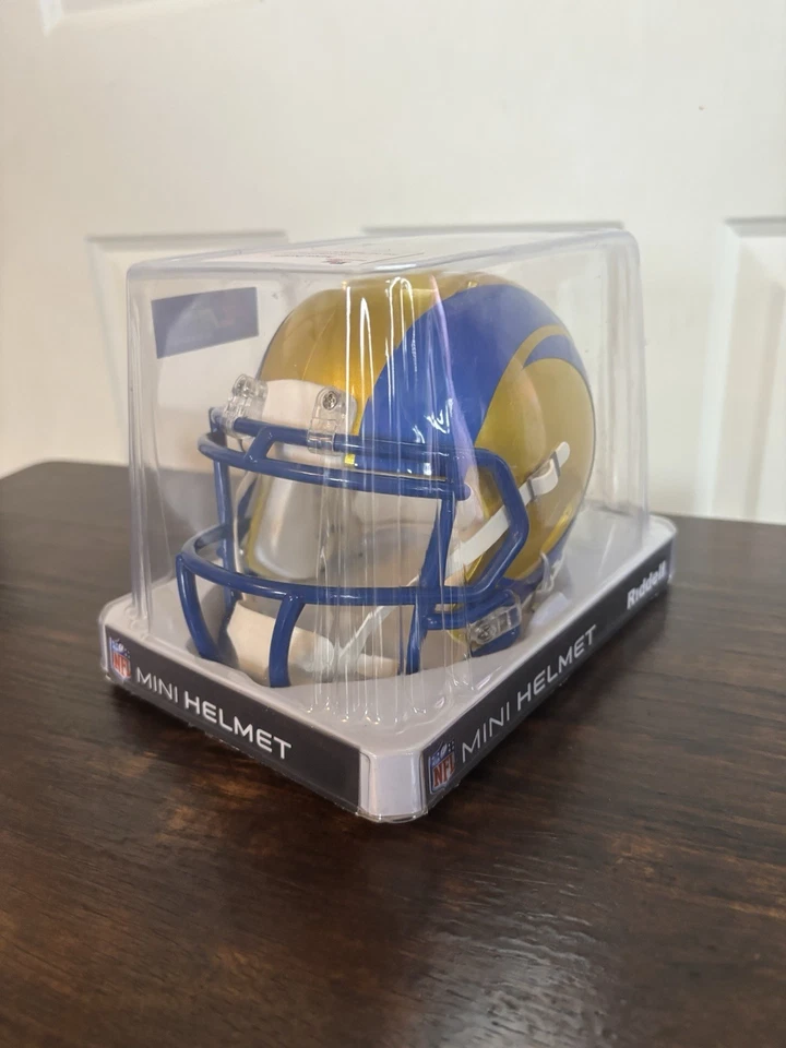 Minicasco automático Beckett Witnessed firmado por Aaron Donald Riddell Rams Flash Foto 3 de 4