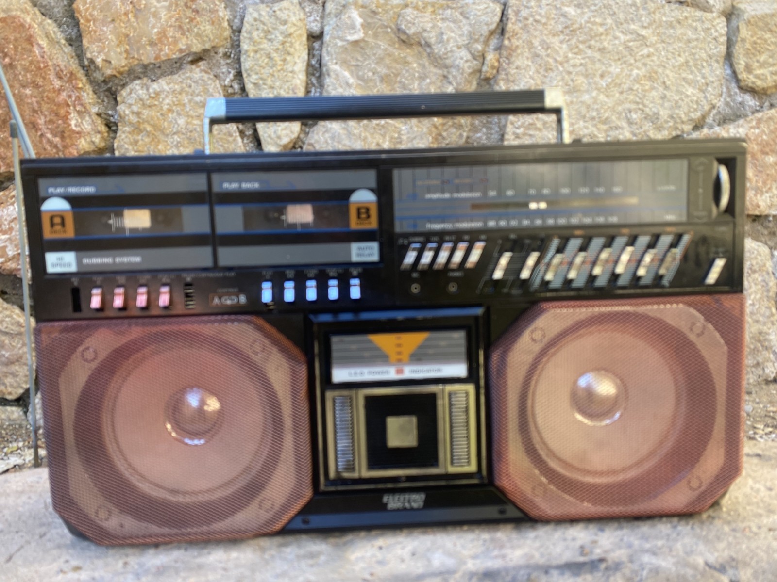 Vintage Boombox Electro Brand 7985  AM/FM Radio Dual Cassett