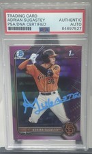 2022 Bowman Adrian Sugastey Chrome Prospects Fuchsia Refractor #/199 PSA Auto