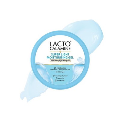 Lacto Calamine Super Light Moisturizer for Face | 150g with Niacinamide, Hyaluro
