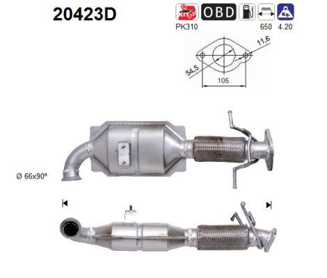 AS Katalysator FüR Ford Galaxy WA6 2.0 Tdci S-Max Mondeo IV Turnier BA7 DM2 Da_-image