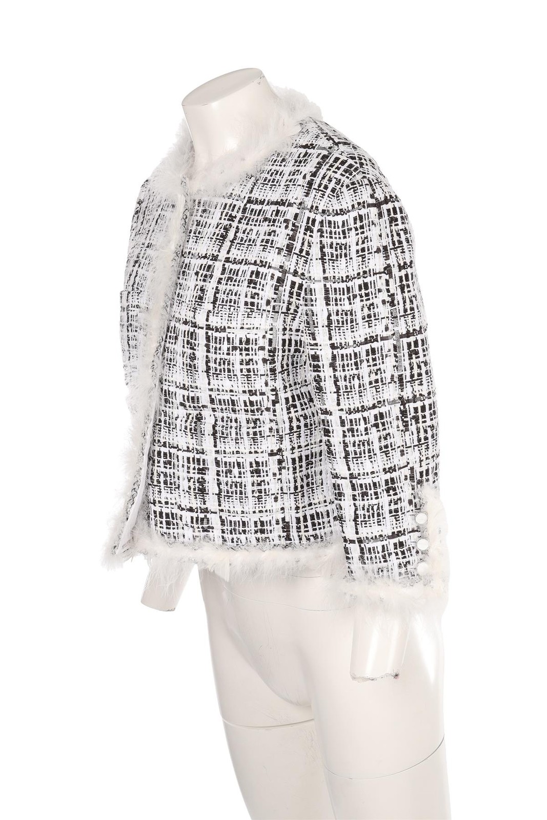 CHANEL WHITE 2025 TWEED JACKET FR 42 UK 14 image 3
