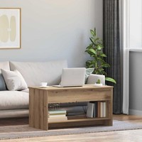 Couchtisch Eiche Handwerklich 102 X 50 X 52.5 Cm Holzwerkstoff