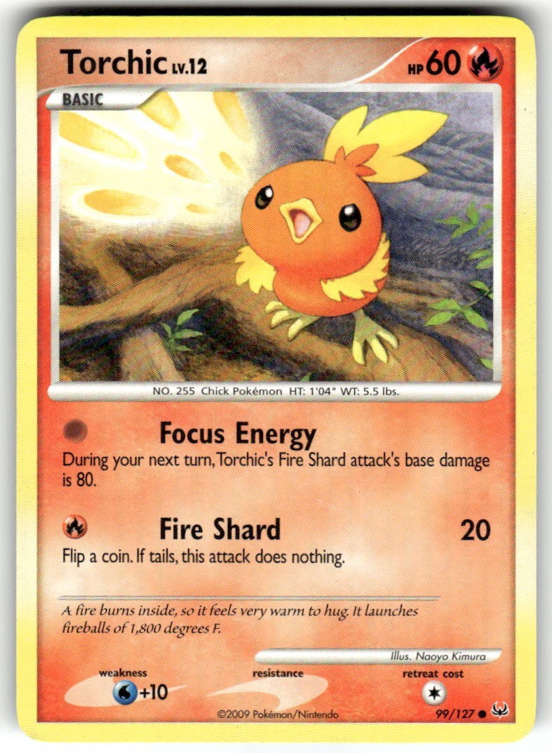 Torchic 99/127 Pokemon TCG Platinum Base Set Common Light Play LP