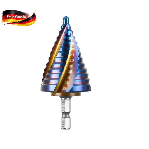 Hss Stufenbohrer FüR Metall Und Holz, 4-12Mm, 9 Stufen, PräZise Und Langlebig-image