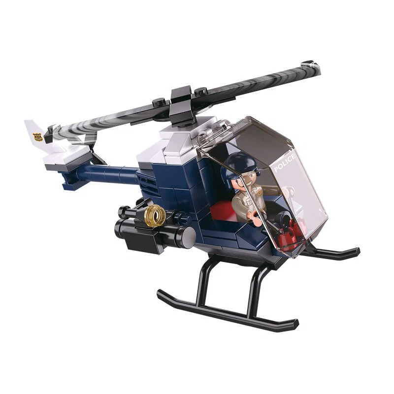 Sluban 0638B - Police Helicopter - New